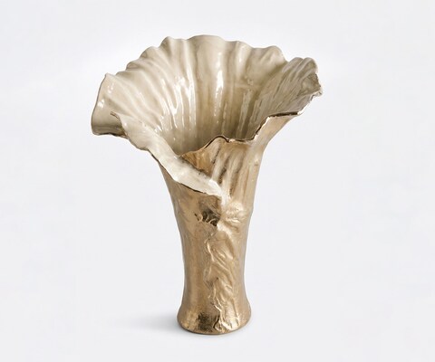 Vaas Floris B46 x D39 x H57 cm Aluminium Champagner Ivory Handgemaakt
