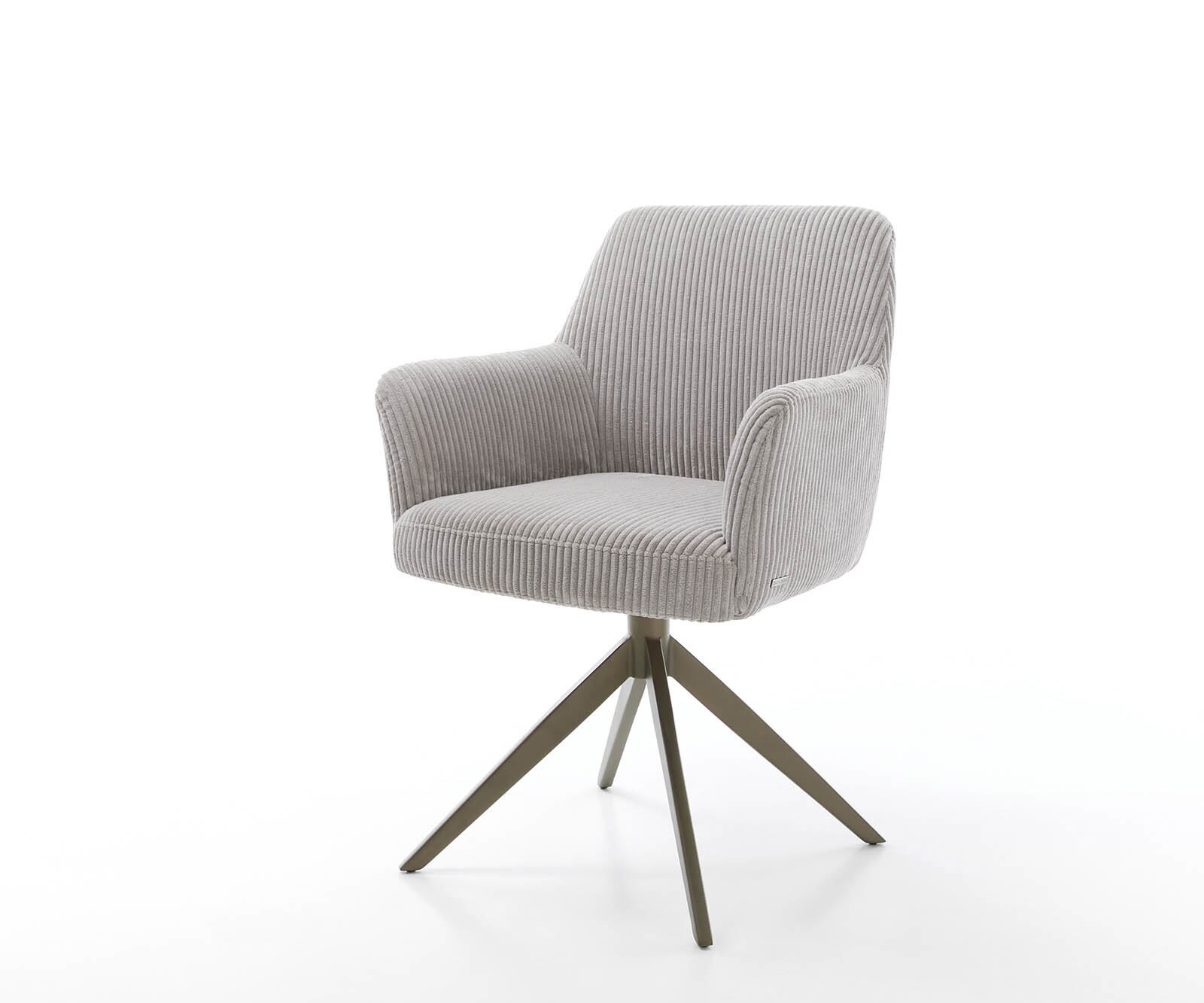 Draaistoel Xana-Flex met armleuning koord zilver grijs kruisframe breed afwerking met titanium 360° draaibaar pocketveer kern Draaistoel Xana-Flex met armleuning koord zilver grijs kruisframe breed afwerking met titanium 360° draaibaar pocketveer kern