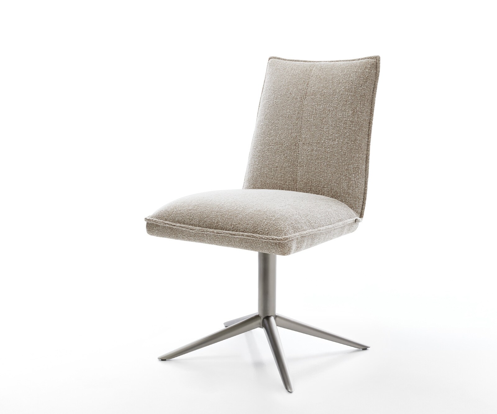 Draaistoel Lelio-Flex geweven stof beige kruispoot grafiet 360° draaibaar rocker-functie pocketveer kern 1