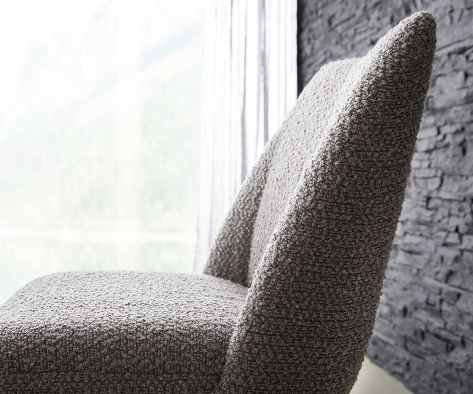 Draaistoel Elso-Flex bouclé zilver grijs kruisframe conisch zwart 180° draaibaar pocketveer kern 3 Draaistoel Elso-Flex bouclé zilver grijs kruisframe conisch zwart 180° draaibaar pocketveer kern 3