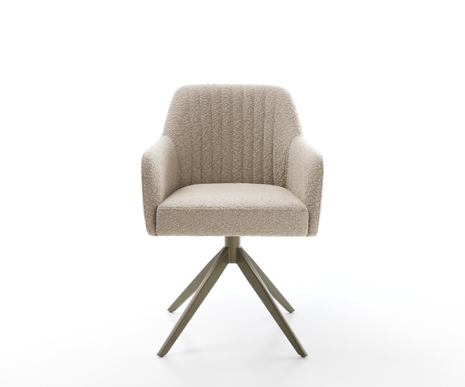 Draaistoel Greg-Flex bouclé mud kruisframe breed afwerking met titanium 360° draaibaar rocker-functie pocketveer kern 1