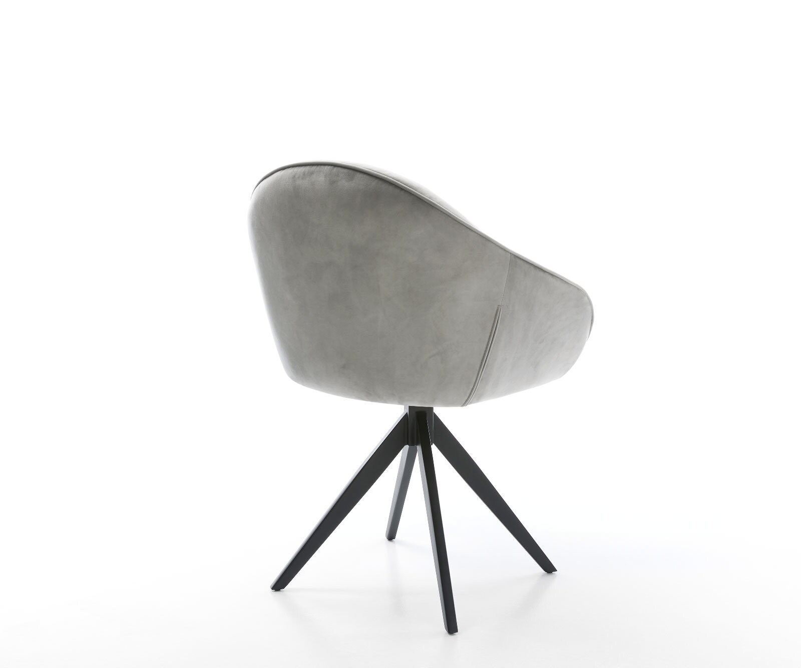 Eetkamerstoel Gaio-Flex fluweel grijs kruisframe hoekig zwart 4 Eetkamerstoel Gaio-Flex fluweel grijs kruisframe hoekig zwart 4