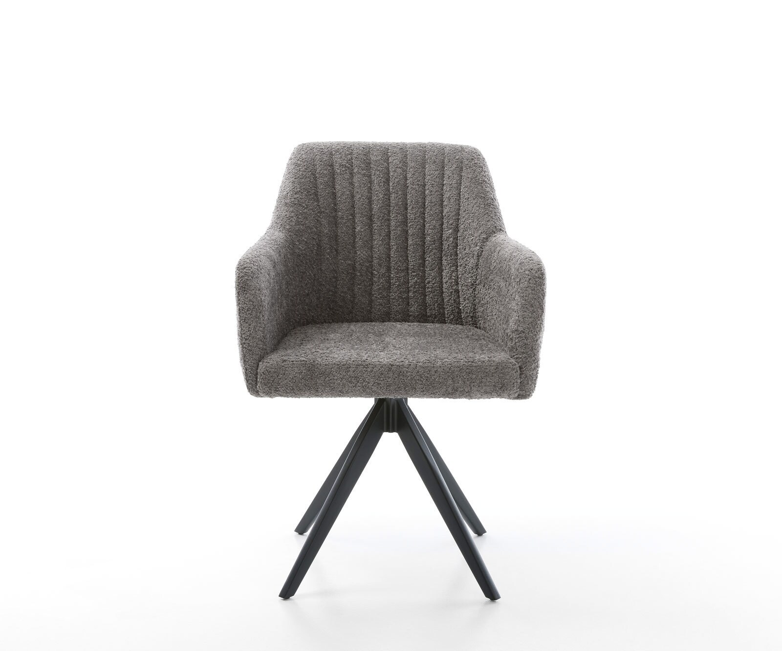 Eetkamerstoel Greg-Flex bouclé grijs kruisframe hoekig zwart pocketveer kern 1 Eetkamerstoel Greg-Flex bouclé grijs kruisframe hoekig zwart pocketveer kern 1