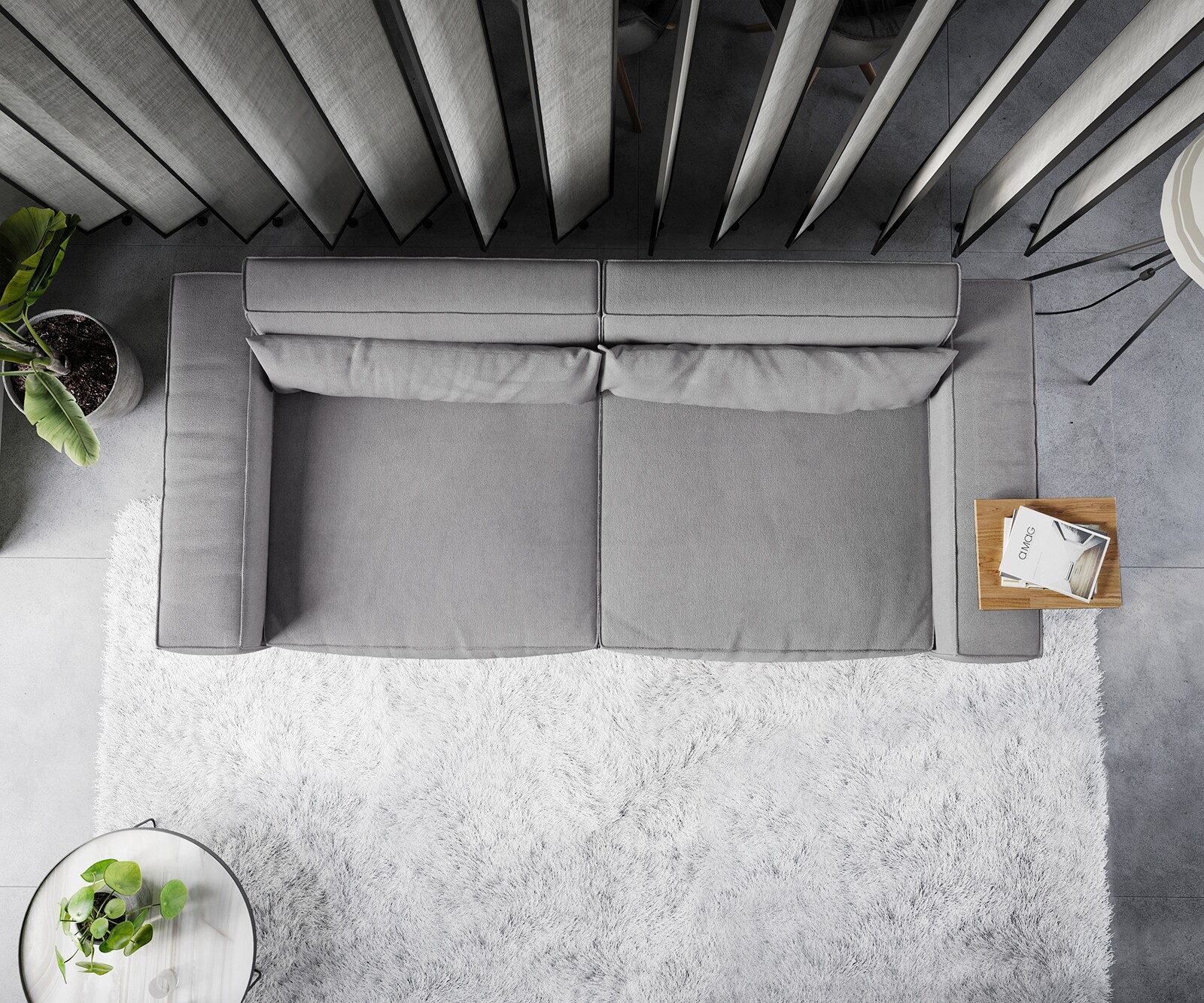 Big-sofa Sirpio XL 270x130 cm microvezel grijs 5 Big-sofa Sirpio XL 270x130 cm microvezel grijs 5