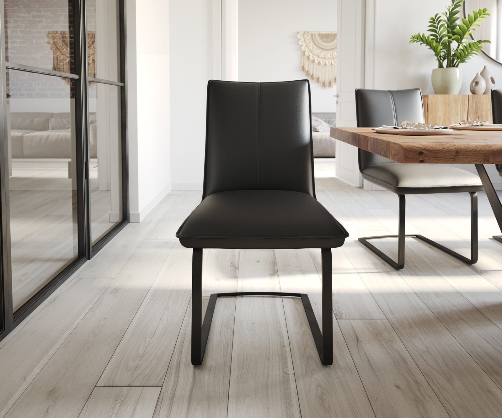 Sledemodel Lelio-Flex echt leer zwart sledemodel vlak zwart pocketveer kern 1 Sledemodel Lelio-Flex echt leer zwart sledemodel vlak zwart pocketveer kern 1