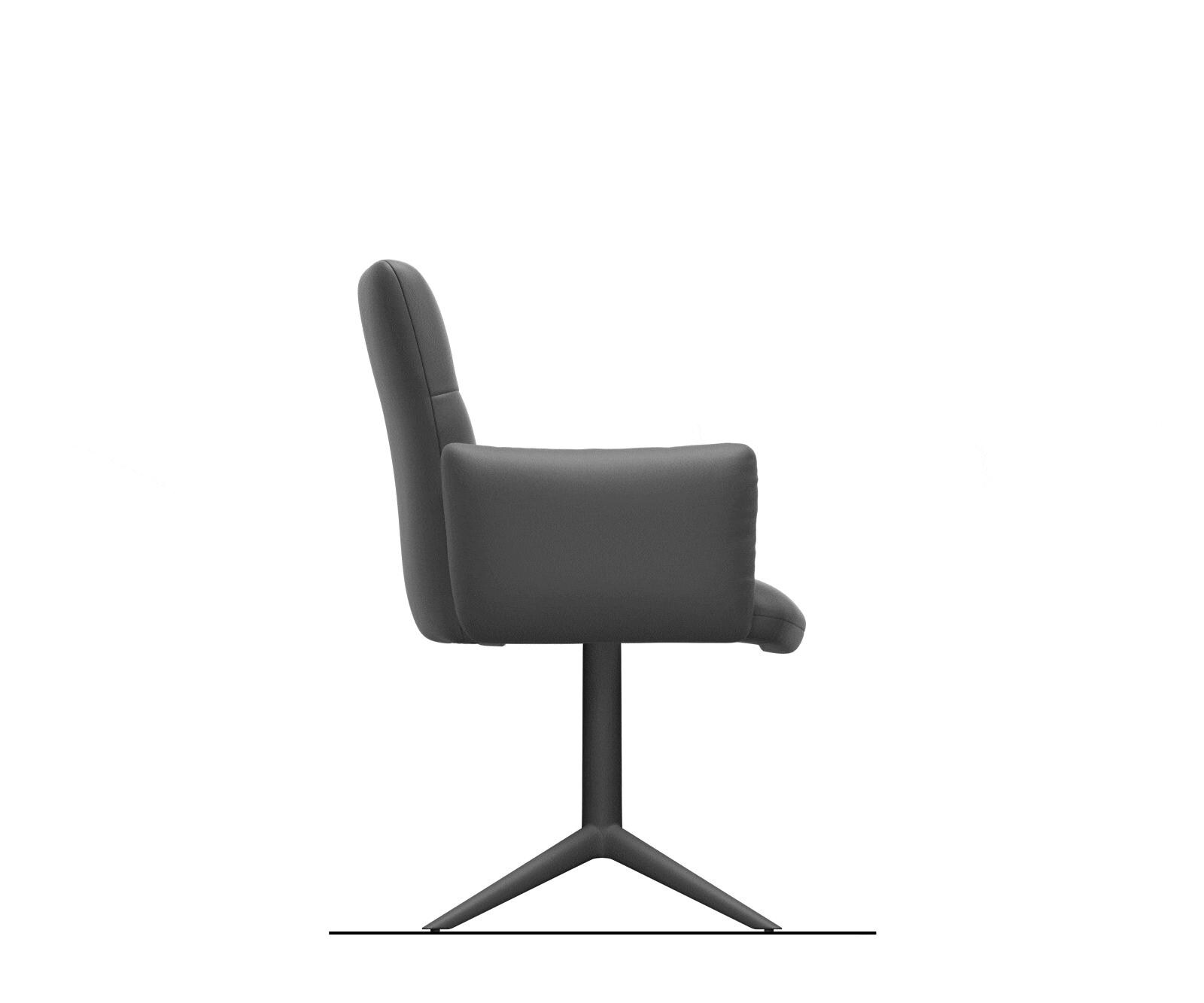 Draaistoel Jova-Flex met armleuning chenille olijfgroen kruispoot zwart 360° draaibaar rocker-functie pocketveer kern 9
