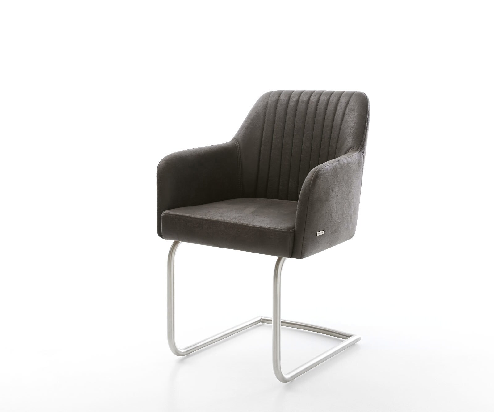 Sledemodel Greg-Flex microvelours antraciet vintage sledemodel rond roestvrij staal pocketveer kern Sledemodel Greg-Flex microvelours antraciet vintage sledemodel rond roestvrij staal pocketveer kern