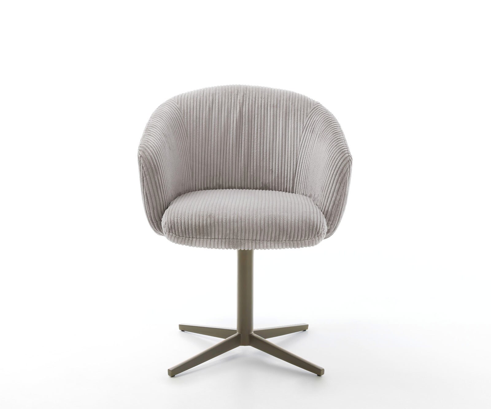 Draaistoel Caja-Flex met armleuning koord zilver grijs kruispoot afwerking met titanium 360° draaibaar pocketveer kern 1