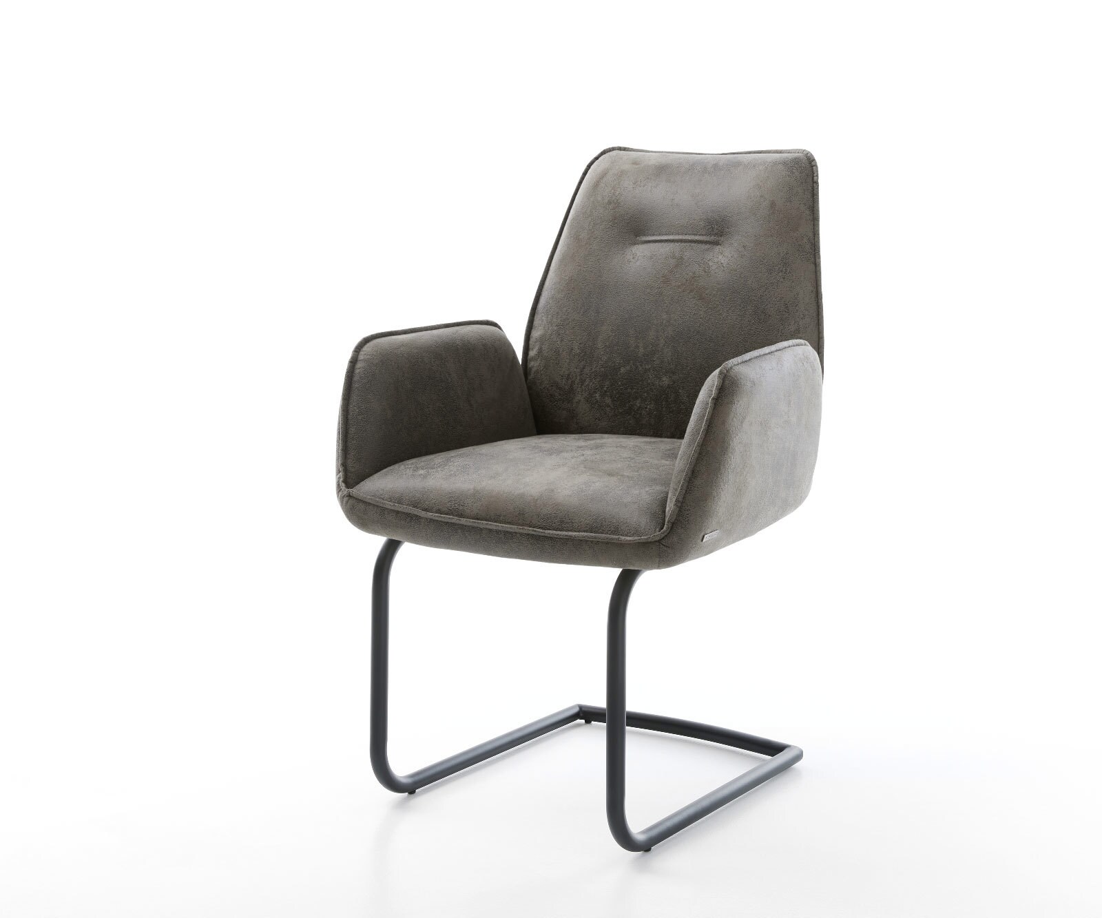 Sledemodel Zoa-Flex microvelours grijs antiek sledemodel rond zwart pocketveer kern