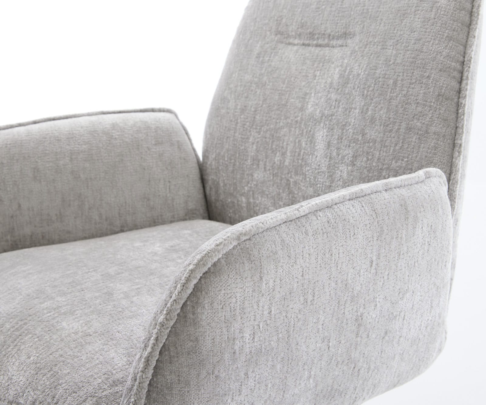 Draaistoel Zoa-Flex chenille zilver grijs kruispoot roestvrij staal 360° draaibaar rocker-functie pocketveer kern 3 Draaistoel Zoa-Flex chenille zilver grijs kruispoot roestvrij staal 360° draaibaar rocker-functie pocketveer kern 3
