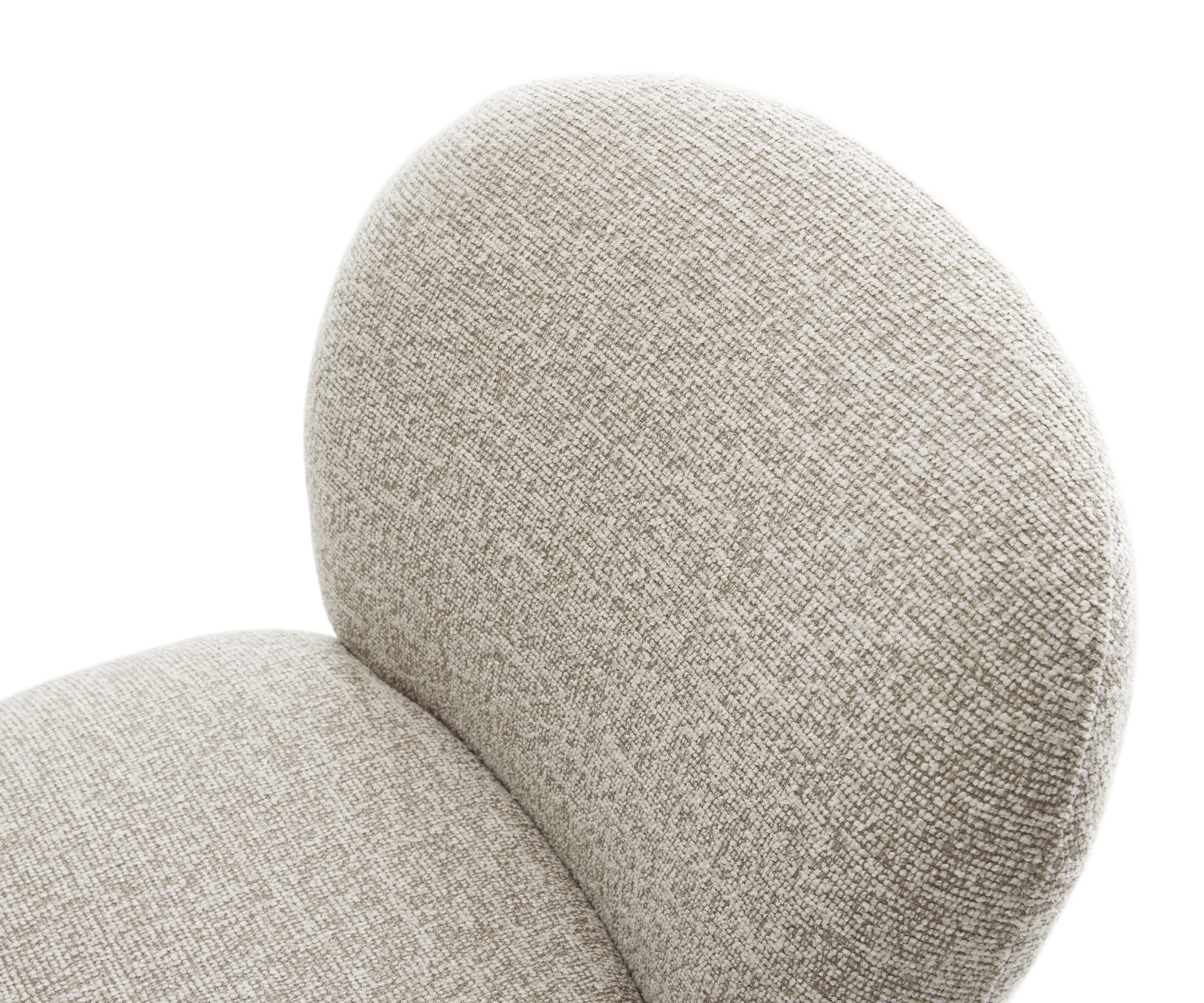 Eetkamerstoel Nube-Flex geweven stof beige slipframe zwart pocketveer kern 4