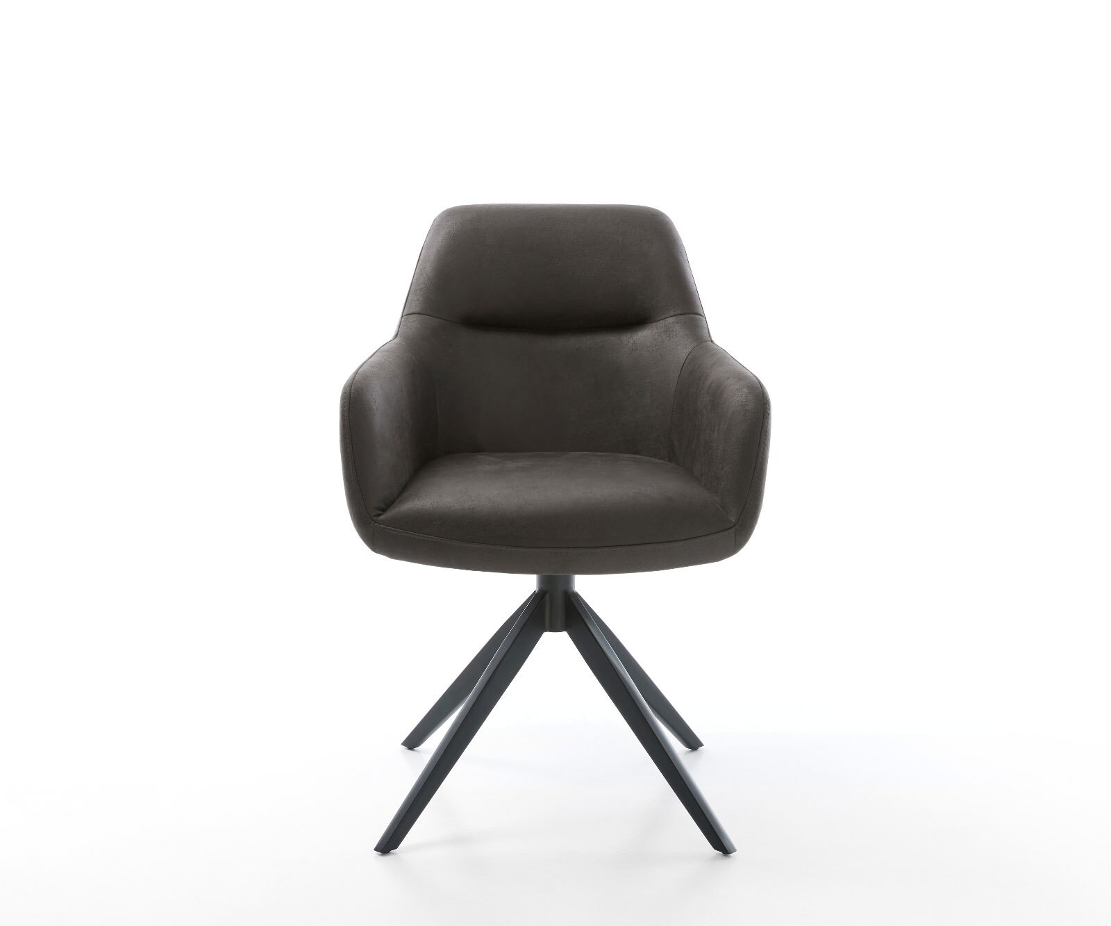 Draaistoel Pejo-Flex microvelours antraciet vintage kruisframe breed zwart 360° draaibaar rocker-functie pocketveer kern 1