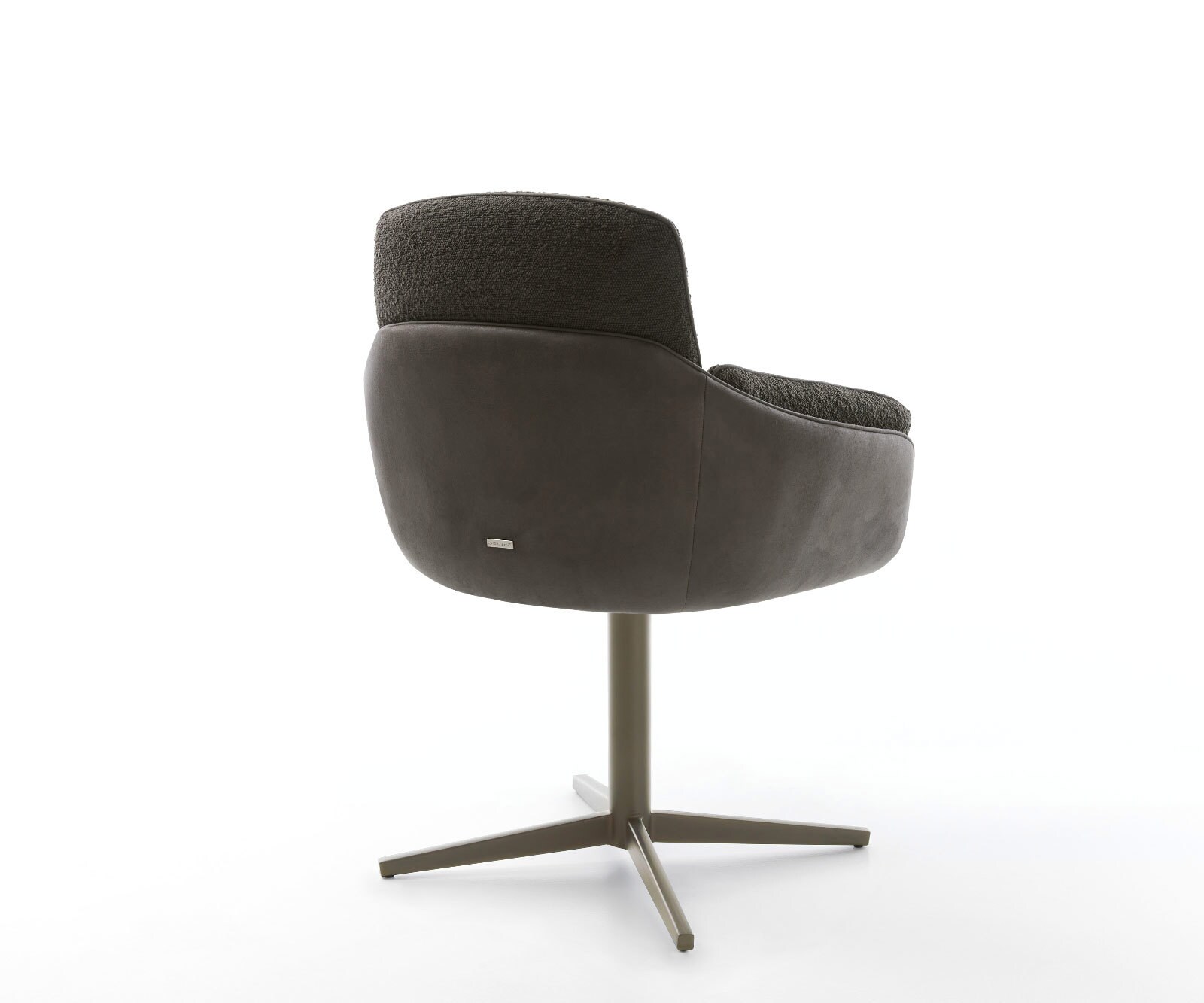 Draaistoel Luan-Flex met armleuning materiaalmix zwart kruispoot afwerking met titanium 360° draaibaar 4 Draaistoel Luan-Flex met armleuning materiaalmix zwart kruispoot afwerking met titanium 360° draaibaar 4