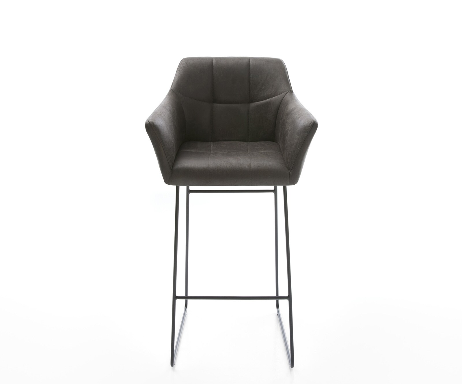 Barstoel Yulo-Flex vintage antraciet slipframe metaal 1