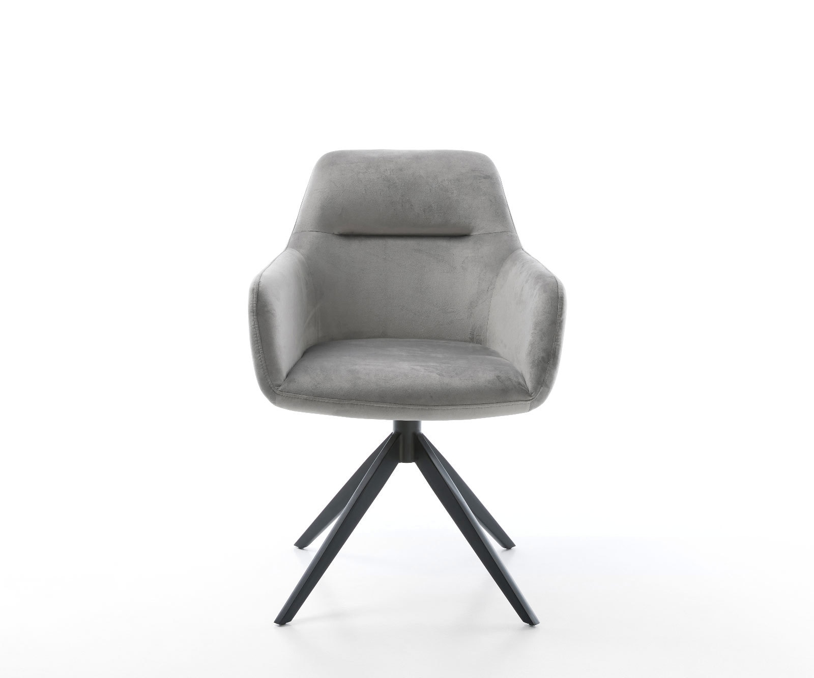 Draaistoel Pejo-Flex fluweel grijs kruisframe breed zwart 360° draaibaar rocker-functie pocketveer kern 1 Draaistoel Pejo-Flex fluweel grijs kruisframe breed zwart 360° draaibaar rocker-functie pocketveer kern 1
