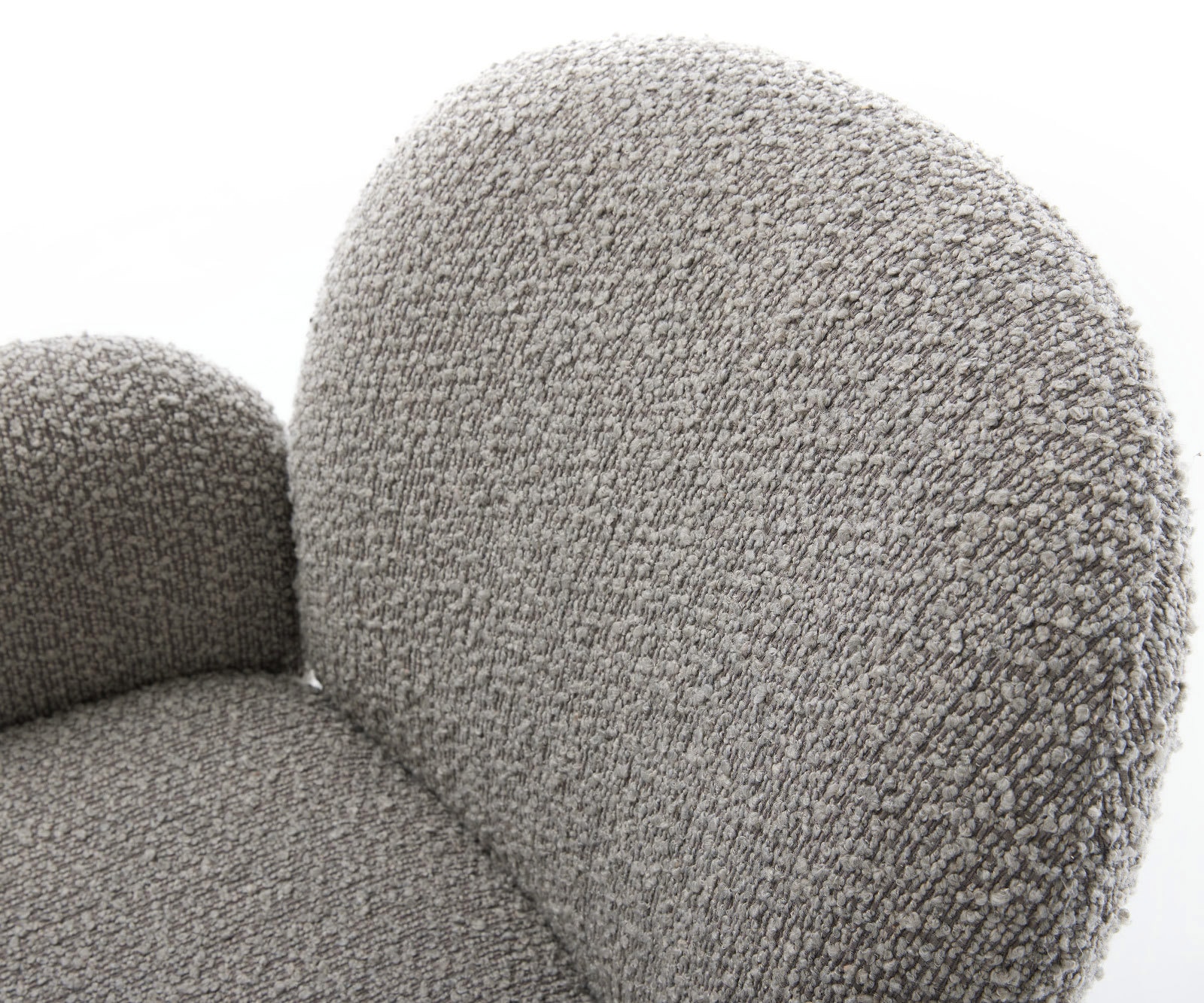 Draaistoel Nube-Flex met armleuning bouclé zilver grijs kruisframe conisch roestvrij staal 180° draaibaar pocketveer kern 3 Draaistoel Nube-Flex met armleuning bouclé zilver grijs kruisframe conisch roestvrij staal 180° draaibaar pocketveer kern 3