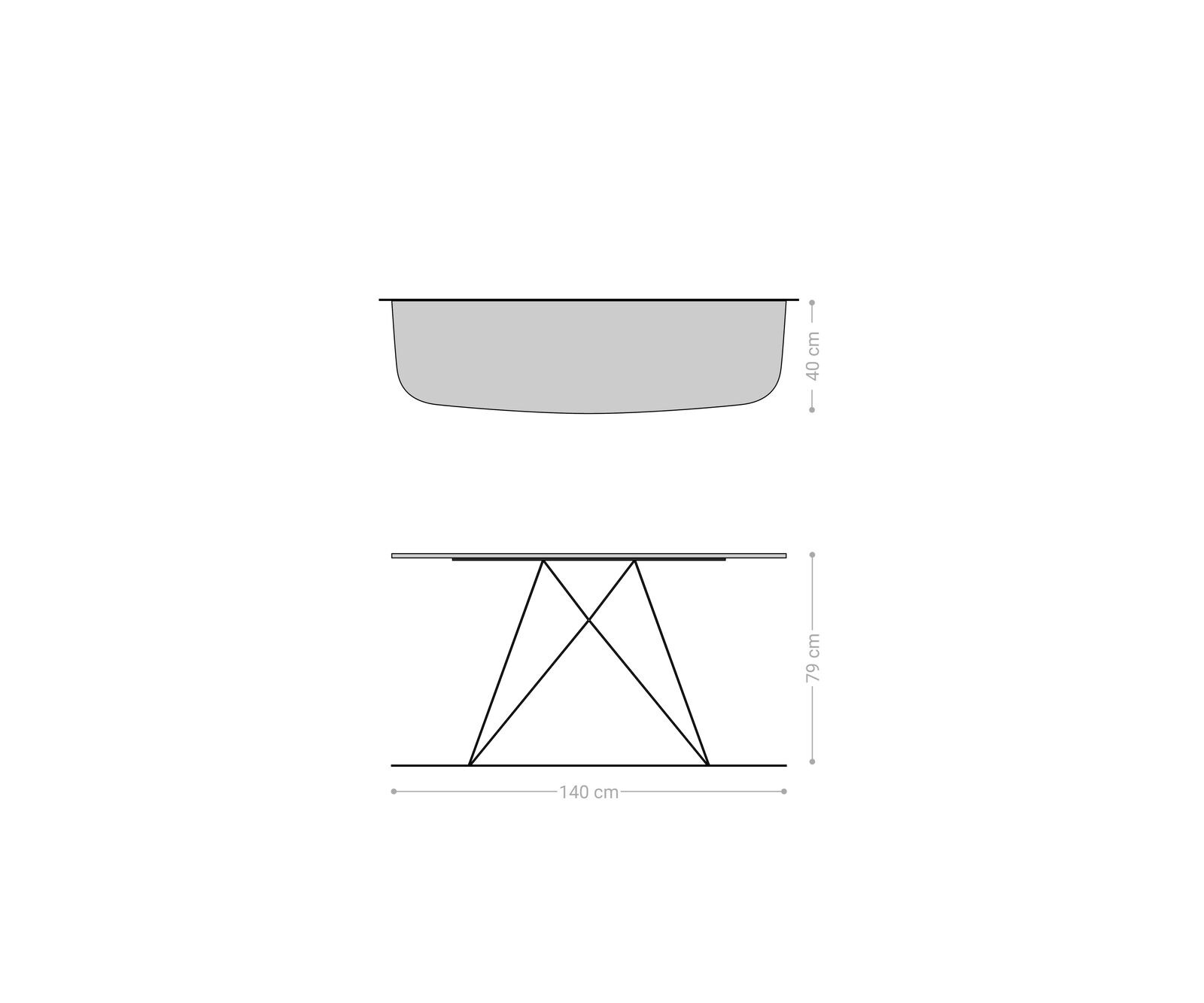 Consoletafel Edge Bootvorm 140x40 cm Keramiek Calacatta Luxe Weiß-Gold-Grijs Velio Metaal Effektfinish Titan 8