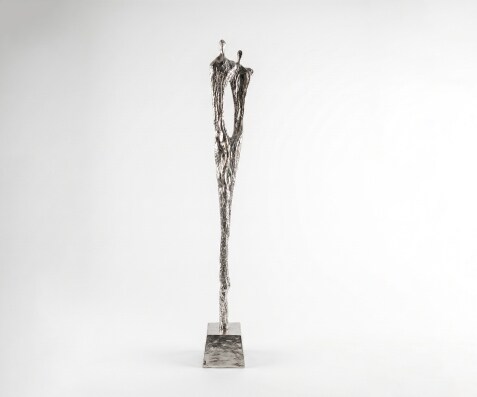 Beeldje Gemini B22 x D22 x H166 cm Aluminium Platin Handgemaakt