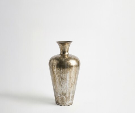 Vaas Marvella B23 x D23 x H48 cm Metaal Platin Aurum Handgemaakt