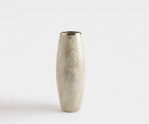 Vaas Velino B24 x D24 x H60 cm Glas Alabaster Gold Handgemaakt