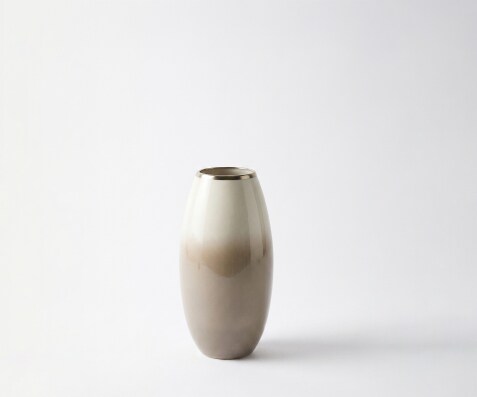 Vaas Velino B22 x D22 x H44 cm Glas Vanilla Mokka Handgemaakt