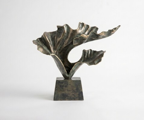 Sculptuur Ginkara B60 x D18 x H57 cm Aluminium Verde Antico Handgemaakt