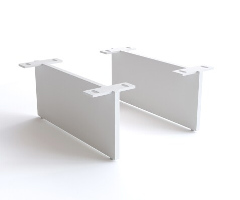 Poot zwevende look metaal wit 15 cm voor kastmeubels met een diepte van 40 cm (set van 2)