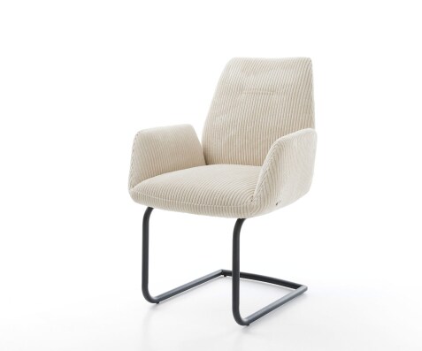 Sledemodel Zoa-Flex koord beige sledemodel rond zwart pocketveer kern