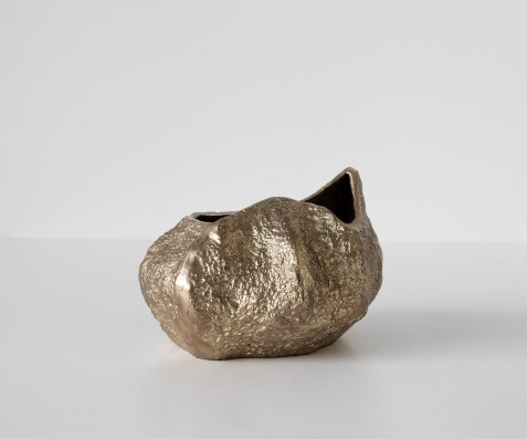 Vaas Cratera B29 x D24 x H19 cm Aluminium Champagner Handgemaakt