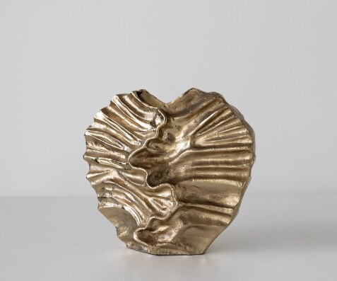 Vaas Nerina B47 x D18 x H42 cm Aluminium Champagner Handgemaakt
